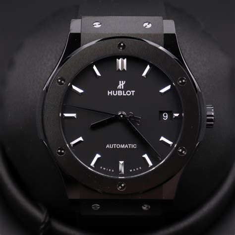 hublot classic fusion all black 45mm|Hublot classic fusion review.